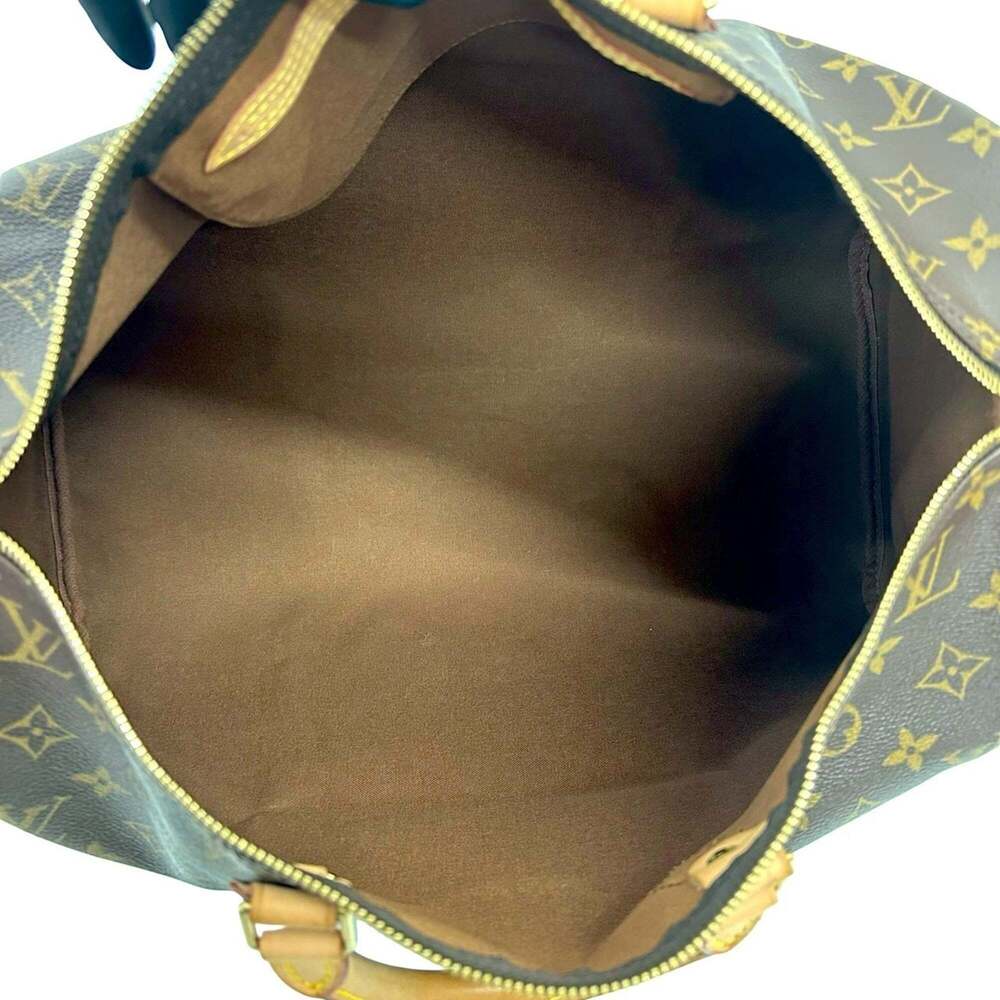 LOUIS VUITTON Authentic Brown Monogram Leather Speedy 40 Boston Bag - Picture 9 of 9